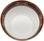 Cheval Chestnut Brown Serving Bowl 9\ 9\ Diameter